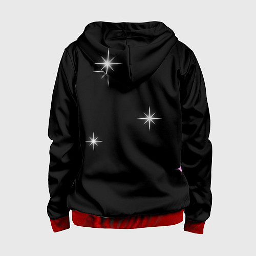 Детская толстовка на молнии Надпись / 3D-Красный – фото 2