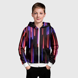 Толстовка на молнии детская Метеоритный дождь, цвет: 3D-белый — фото 2