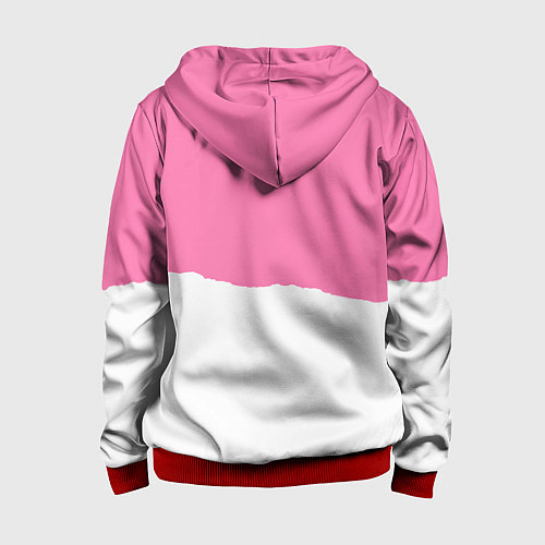 Детская толстовка на молнии Stray Kids pink and white / 3D-Красный – фото 2