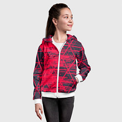 Толстовка на молнии детская Black & Red, цвет: 3D-белый — фото 2