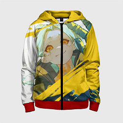 Толстовка на молнии детская Киберпанк: Бегущие по краю Ребекка, цвет: 3D-красный