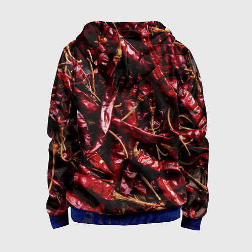 Детская толстовка на молнии Перчики чили / 3D-Синий – фото 2