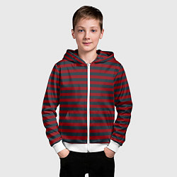 Толстовка на молнии детская Рождественский Эльф, цвет: 3D-белый — фото 2