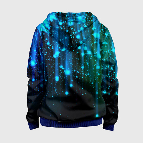 Детская толстовка на молнии Space - starfall / 3D-Синий – фото 2