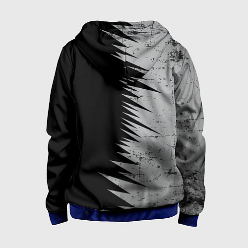 Детская толстовка на молнии Теневой зайка / 3D-Синий – фото 2