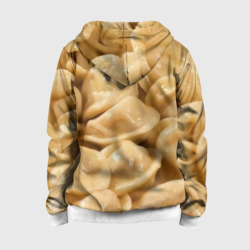 Детская толстовка на молнии Пельмени / 3D-Белый – фото 2