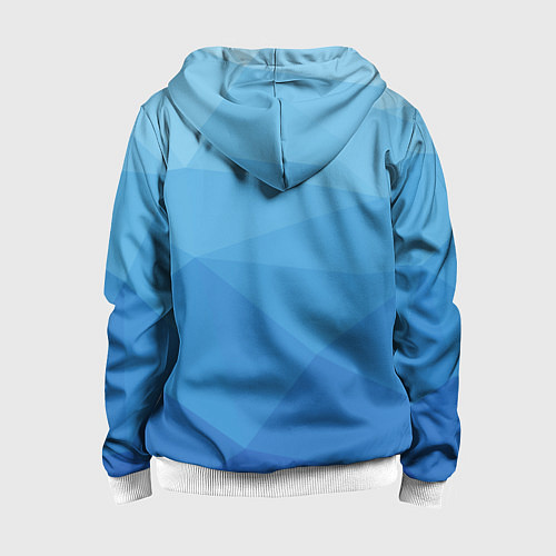 Детская толстовка на молнии Неправильный геометрический абстрактный фон / 3D-Белый – фото 2