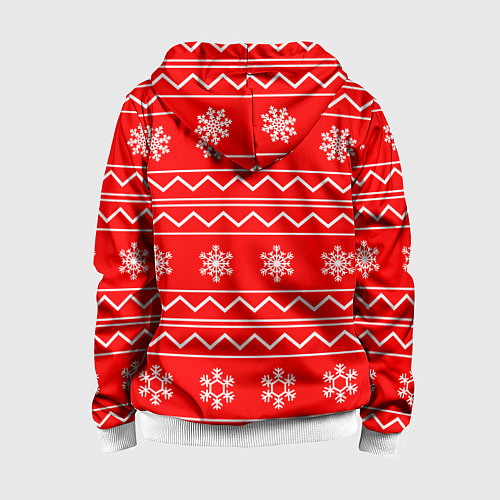 Детская толстовка на молнии Winter snowflakes / 3D-Белый – фото 2