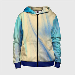 Толстовка на молнии детская Красочный песок, цвет: 3D-синий