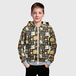 Толстовка на молнии детская Узор штрихованный, цвет: 3D-меланж — фото 2