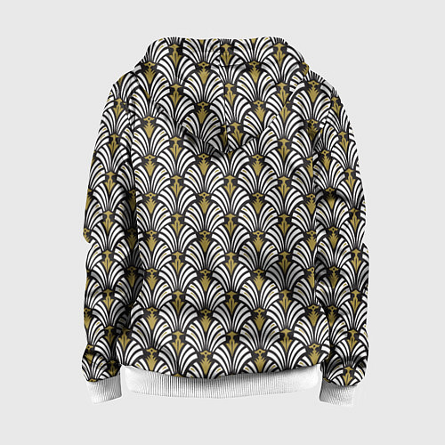 Детская толстовка на молнии Ар деко геометрический дизайн / 3D-Белый – фото 2