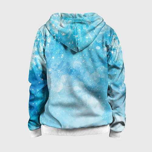 Детская толстовка на молнии Зимняя сказка / 3D-Белый – фото 2