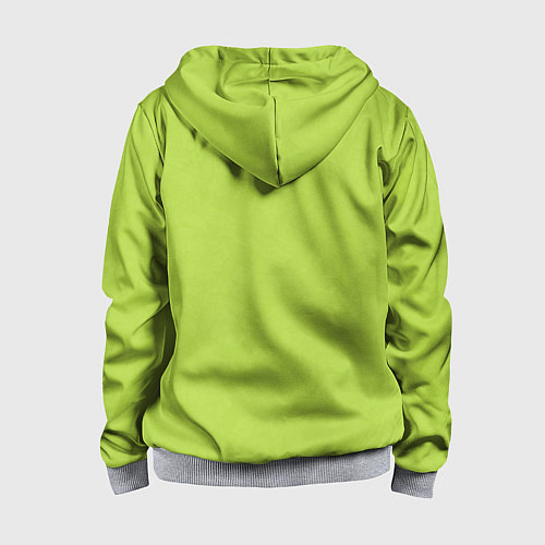 Детская толстовка на молнии Текстурированный ярко зеленый салатовый / 3D-Меланж – фото 2