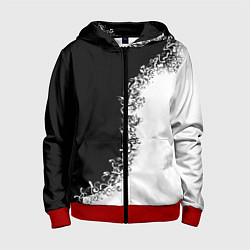 Толстовка на молнии детская Инь и Янь, цвет: 3D-красный