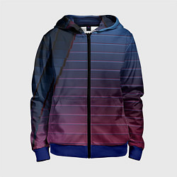 Детская толстовка на молнии Абсрактная лестничная тёмно-синяя текстура