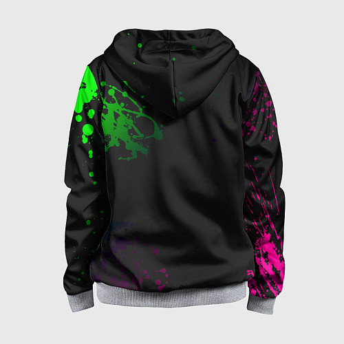 Детская толстовка на молнии CS GO Splashes / 3D-Меланж – фото 2