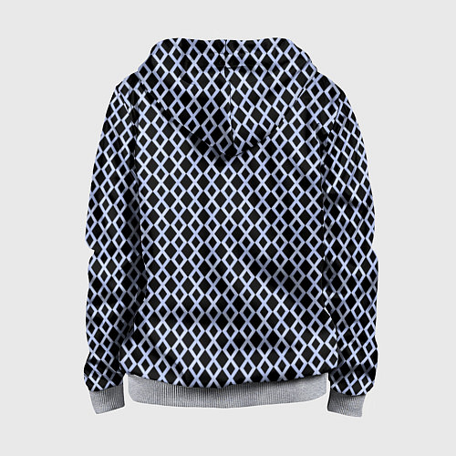 Детская толстовка на молнии Голубой паттерн / 3D-Меланж – фото 2