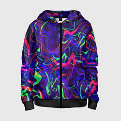 Детская толстовка на молнии Неон: яркие линии