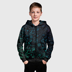 Толстовка на молнии детская Мультивселенная, цвет: 3D-черный — фото 2