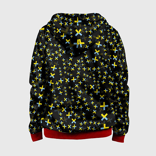 Детская толстовка на молнии TXT pattern logo / 3D-Красный – фото 2