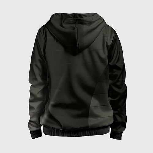 Детская толстовка на молнии Чёрные геометрические металлические листы / 3D-Черный – фото 2