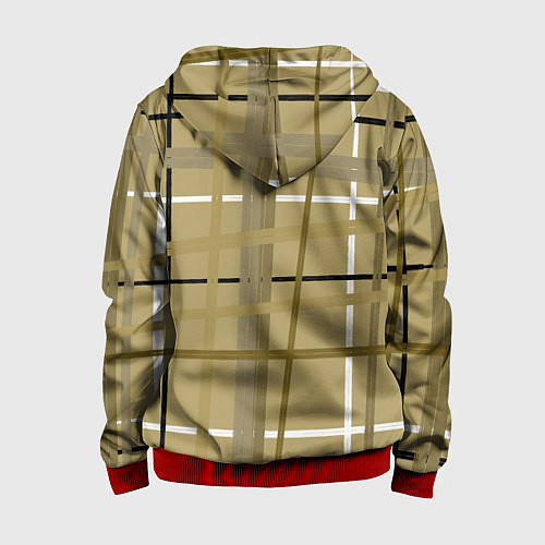 Детская толстовка на молнии Светлый квадрат / 3D-Красный – фото 2