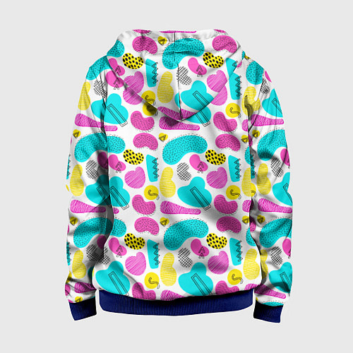 Детская толстовка на молнии Geometric pattern / 3D-Синий – фото 2