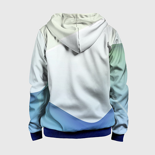 Детская толстовка на молнии Пастель из трёх цветов / 3D-Синий – фото 2