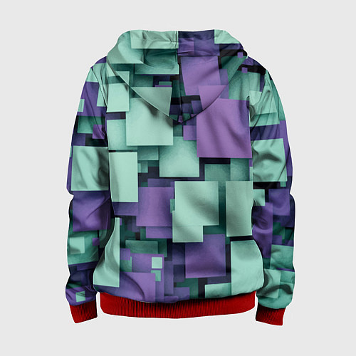 Детская толстовка на молнии Trendy geometric pattern / 3D-Красный – фото 2