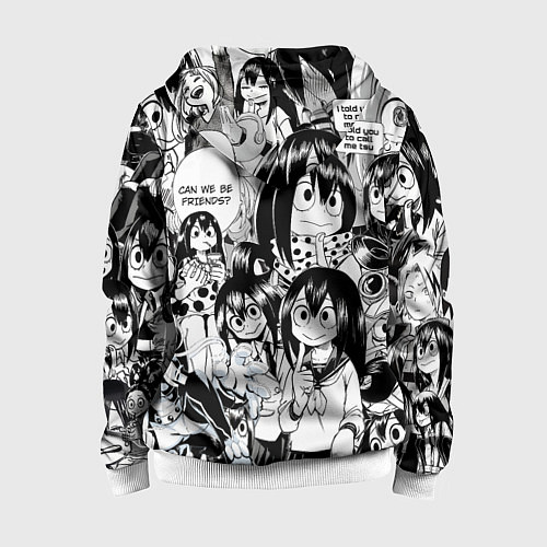 Детская толстовка на молнии Цую Асуи - Моя геройская академия / 3D-Белый – фото 2