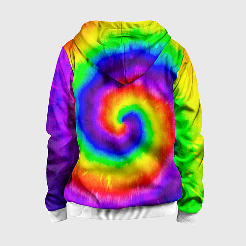 Детская толстовка на молнии Тай-дай / 3D-Белый – фото 2