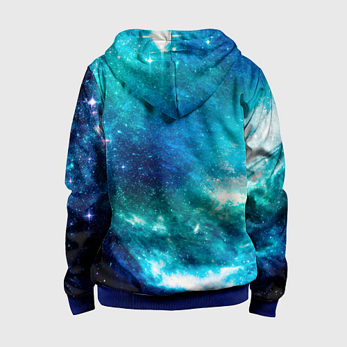Детская толстовка на молнии Звёздная Вселенная / 3D-Синий – фото 2
