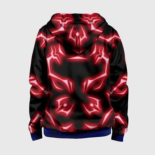 Детская толстовка на молнии Магическая битва светящиеся Знаки Сукуны / 3D-Синий – фото 2