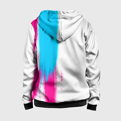 Детская толстовка на молнии One Piece neon gradient style: по-вертикали / 3D-Черный – фото 2