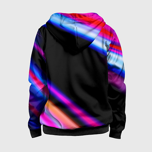 Детская толстовка на молнии Suzuki speed lights / 3D-Черный – фото 2