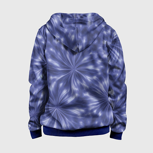 Детская толстовка на молнии Волшебные цветы / 3D-Синий – фото 2