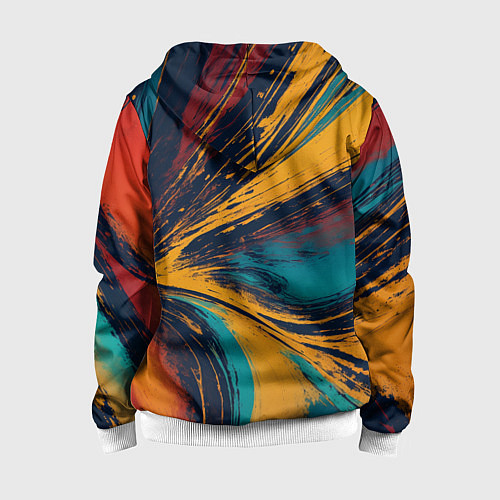 Детская толстовка на молнии Волнующая рябь / 3D-Белый – фото 2