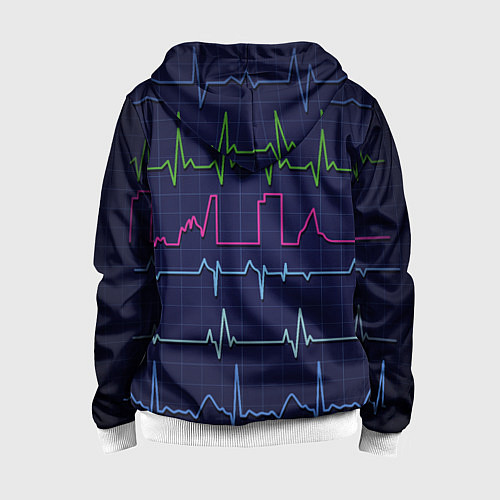 Детская толстовка на молнии Color pulse / 3D-Белый – фото 2