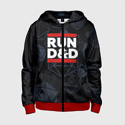 Толстовка на молнии детская Подземелья и драконы dnd, цвет: 3D-красный