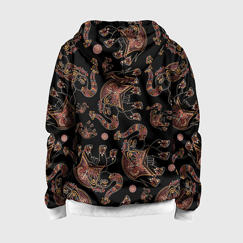 Детская толстовка на молнии Слон индийский / 3D-Белый – фото 2