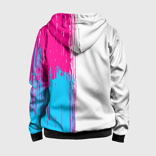 Детская толстовка на молнии Berserk neon gradient style: по-вертикали / 3D-Черный – фото 2