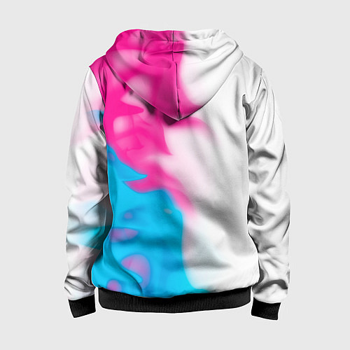 Детская толстовка на молнии Jeep neon gradient style: по-вертикали / 3D-Черный – фото 2