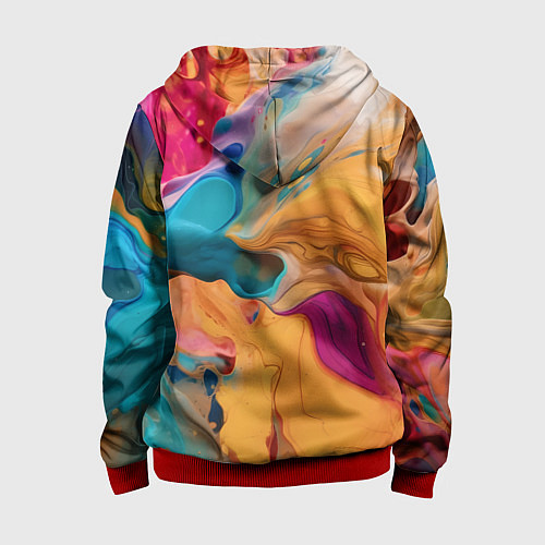 Детская толстовка на молнии Roblox Logo Color / 3D-Красный – фото 2