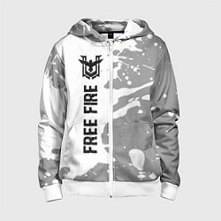 Детская толстовка на молнии Free Fire glitch на светлом фоне: по-вертикали