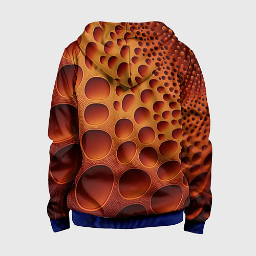 Детская толстовка на молнии Объемные впадины / 3D-Синий – фото 2