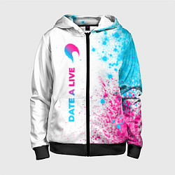 Детская толстовка на молнии Date A Live neon gradient style: по-вертикали