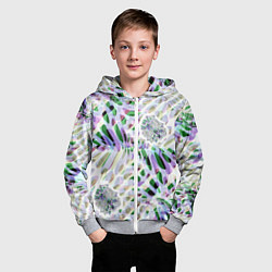 Толстовка на молнии детская Floral abstract, цвет: 3D-меланж — фото 2