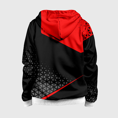 Детская толстовка на молнии Lexus - red sportwear / 3D-Белый – фото 2