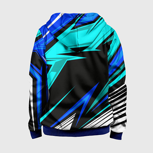 Детская толстовка на молнии Фольцваген - sport uniform / 3D-Синий – фото 2