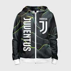 Детская толстовка на молнии Juventus dark green logo